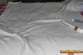 Horny Teen Squirts on Webcam with Sex Toy