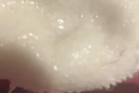 Showing off my cum in her Sock