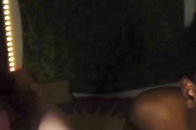 Hairy pussy brunette get load of cum after hard BBC pou