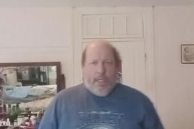 61old half dressed beating balls 