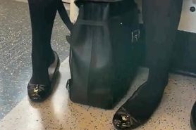 Tights and Flats on the train