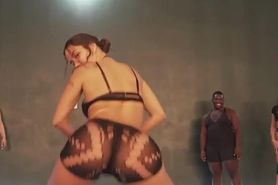 Hot Brunette Chair Dance