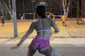 Amazing Latina Twerks Her Ass Outside