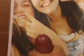 Cumshot on two girls