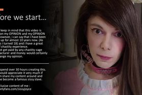 Sissy Joyce Showing off Clitty Cage Techniques