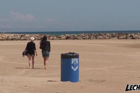 My daught Natalie with Nina on the beach and me