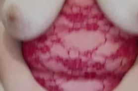 Fat redhead takes a piss