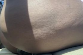 Butt naked in a public parking lot - Ebony