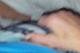 Turquoise Panties make me hard and horny in bed