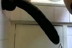 Teen fuck very Big and Long Black Dildo