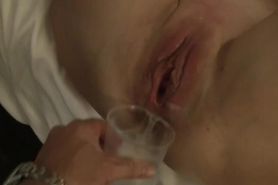 Collecting their cum in a cup