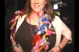 Dania Rottman flashes her HOF titties at mardi gras