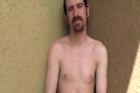 a gay man cum on self outside 5301