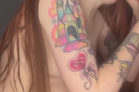 Tattoo teen blowjob