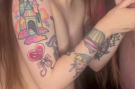 Tattoo teen blowjob
