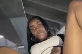 Black girl with her dildo