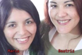 Maria Peloc and Beatriz Subelza at New Year s Eve party