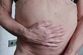 Cumming in bra and stockings