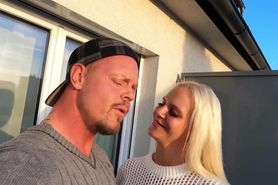 Fucking on the balcony