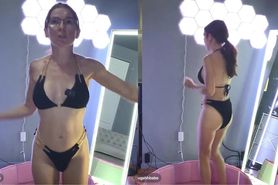 neerdy glasses bikini dancing