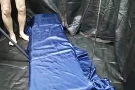 Pounded on the butt by a large fan