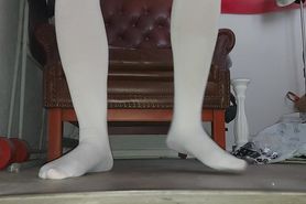 Long white socks and vibrator