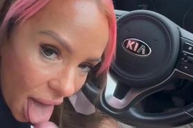 she sucks the sperm up her nose