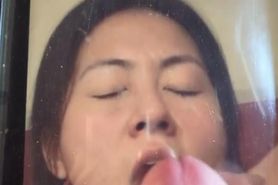 Third Huge Cum tribute to Qian this cumslut is driving 