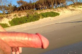 Public erection CFNM flasher nudist for 2 matures