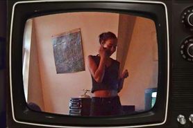 Karoline strips at Paschkis party