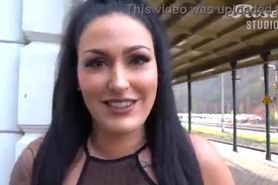 street hooker walks in horny outfit