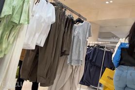 Jeans Ass candid shopping