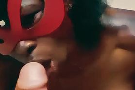Super Hot Black - New Masked Nairobi Ebony Sucking Big 