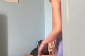 Beautiful girlfriend after shower