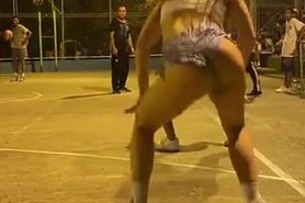 2 Latinas Synchro Dancing Outside