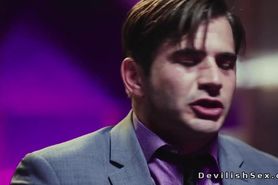 Big tits brunette wife Ivy Wolfe in oral sex with husba