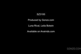 Luna Rival_Leila Botwin_5on2 DP - Hotties Lap Up Spunk 