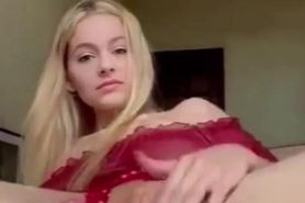 Busty German Annie H masturbates