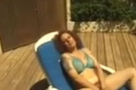 Diana Roth tattoo hairy MILF does a stud pool side