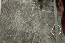 Hairy housemate shower voyeur