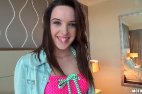 This Teen Like Fuck in Denim Shirt