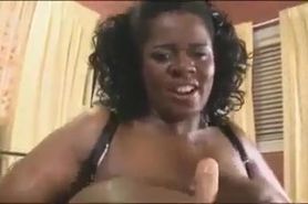 Huge Titted Ebony BBW Fucks Herself For You