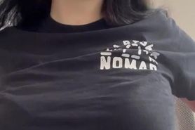 Showing you my tits at work 1