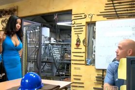 Busty attitude turns from hostile to horny