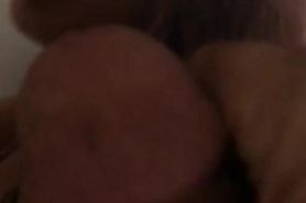 Anahi gets cum on her tongue