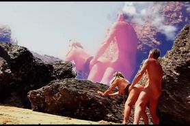 Lisa and Sparrow have sex on a public beach