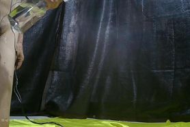 Attach electrodes to the nipples