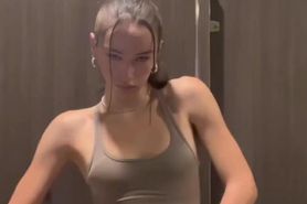 It is so hard being quiet in the gym bathroom