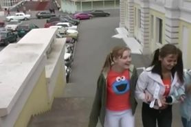 Olga Three girls fuck a guy