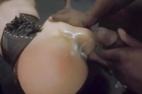 3 black men cum in this sperm recepticle